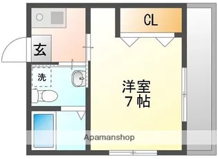 レジデンス伊島B【3階】の間取り