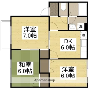 レジデンスB棟【201号室】の間取り
