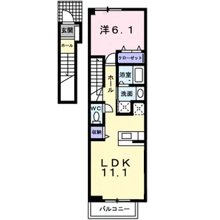 ソレアードB棟【2階】の間取り