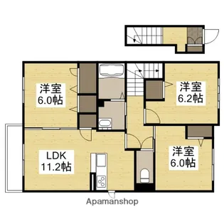 シャーメゾン庭瀬【2階】の間取り