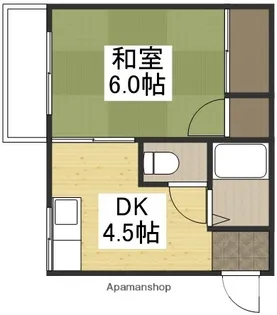 ほおずきハイツ【201号室】の間取り