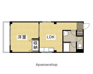 倉元ビル【4階北号室】の間取り