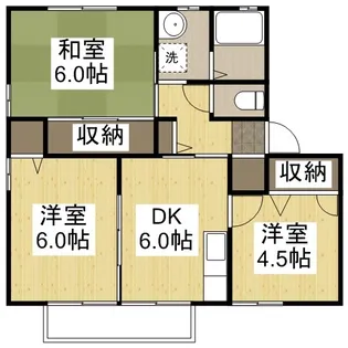リバティ津高南館 B【201号室】の間取り