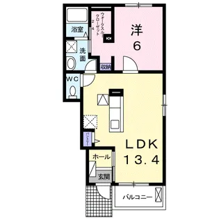 RIVER SIDEはるか A【1階】の間取り