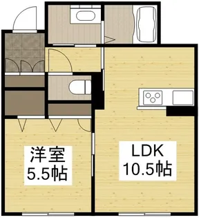 エストガーデン青江【1階】の間取り