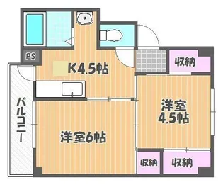 2Kの間取り画像