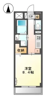 ディアコート下伊福【4階】の間取り