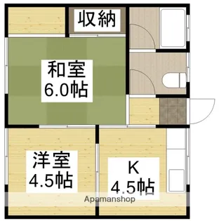 グリーンコーポ【203号室】の間取り