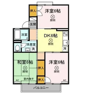 アネックス遠藤 A棟【A201号室】の間取り