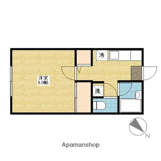 パフィオハイツ【102号室】の間取り