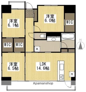 ビバリーグランディーⅡ【5階】の間取り