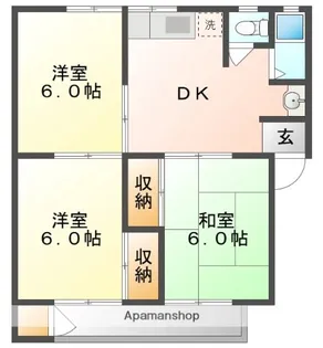 縄岡マンション【2階】の間取り