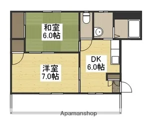 メゾンナンバ【101号室】の間取り