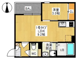 REGALEST 神宮寺(レガリスト ジングウジ)【201号室号室】の間取り