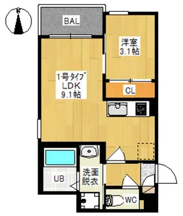 REGALEST GRACE 富町(レガリスト グレイス トミマ【101号室号室】の間取り