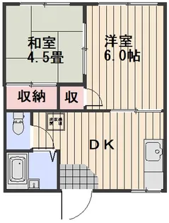 宮下コーポ【102号室】の間取り