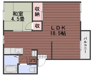妹尾グリーンコーポ【1階】の間取り