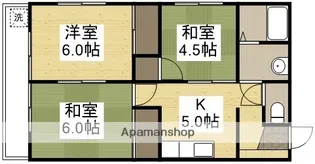 坂井ビル【2F南号室】の間取り
