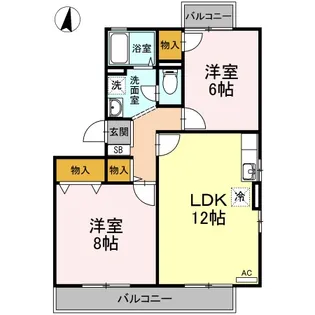 エクシード平野 A棟【3階】の間取り