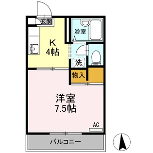 レジデ・アイ B棟【2階】の間取り