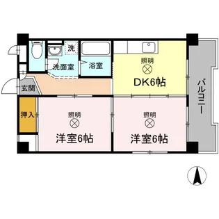 長瀬マンション Ⅱ棟【1階】の間取り