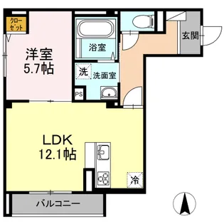 ラフォーレF【2階】の間取り