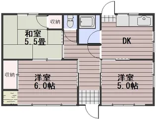 岡山県岡山市南区福富中2丁目【一戸建】の間取り