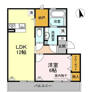 シェーン ネーベル A棟【3階】の間取り