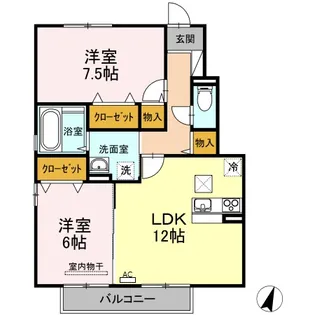 レゾナンツ A棟【1階】の間取り