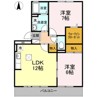 セジュール田中【1階】の間取り