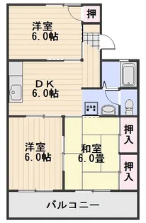 アブニール福富【1階】の間取り