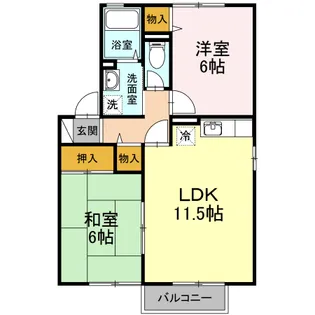 セジュールNANBA【2階】の間取り