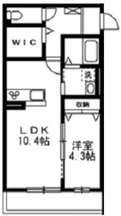 仮)万成西町アパート【1階】の間取り