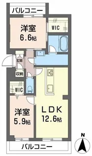 ヴィアソーレ【3階】の間取り