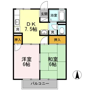 プレジール矢杉【1階】の間取り