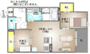 岡山県岡山市北区青江3丁目【アパート】の間取り