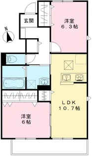 ユアメゾン益野 A【101号室号室】の間取り