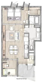 ETENA中仙道西 北棟【3階】の間取り