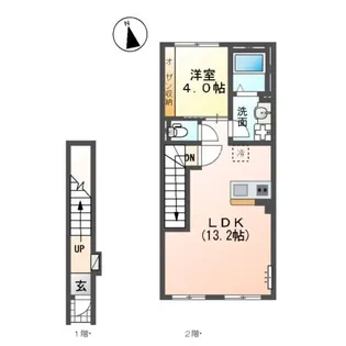 マンションアーク参番館【2階】の間取り