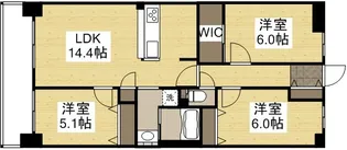 アルファスマート西川緑道公園【8階】の間取り