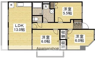 クレール新屋敷【4階】の間取り