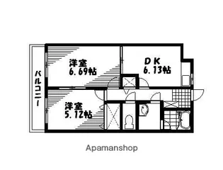 メゾン・ドゥ・フクセン【205号室】の間取り