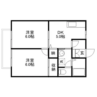 アプローズ関【101号室】の間取り
