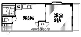 シークハウスコーポ【30D号室】の間取り