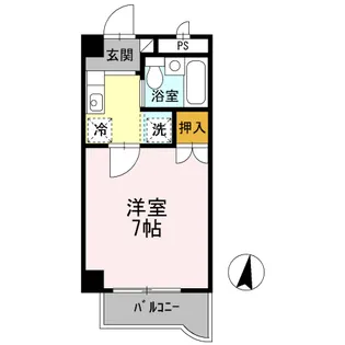 カナンハイツ大元【4階】の間取り