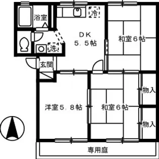 第2プレジール福田【1階】の間取り