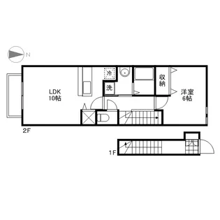 リバーサイドMK【2階】の間取り