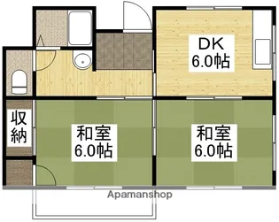 2DKの間取り画像