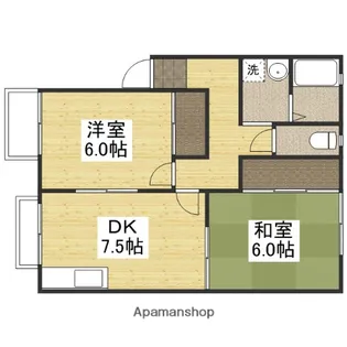 コスモハイツ清水【201号室】の間取り