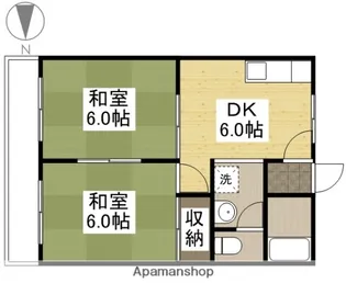 2DKの間取り画像